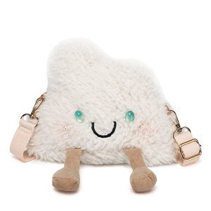 Plush Cloud Crossbody Purse, Kawaii Soft Shoulder Bag Small Purse :3
